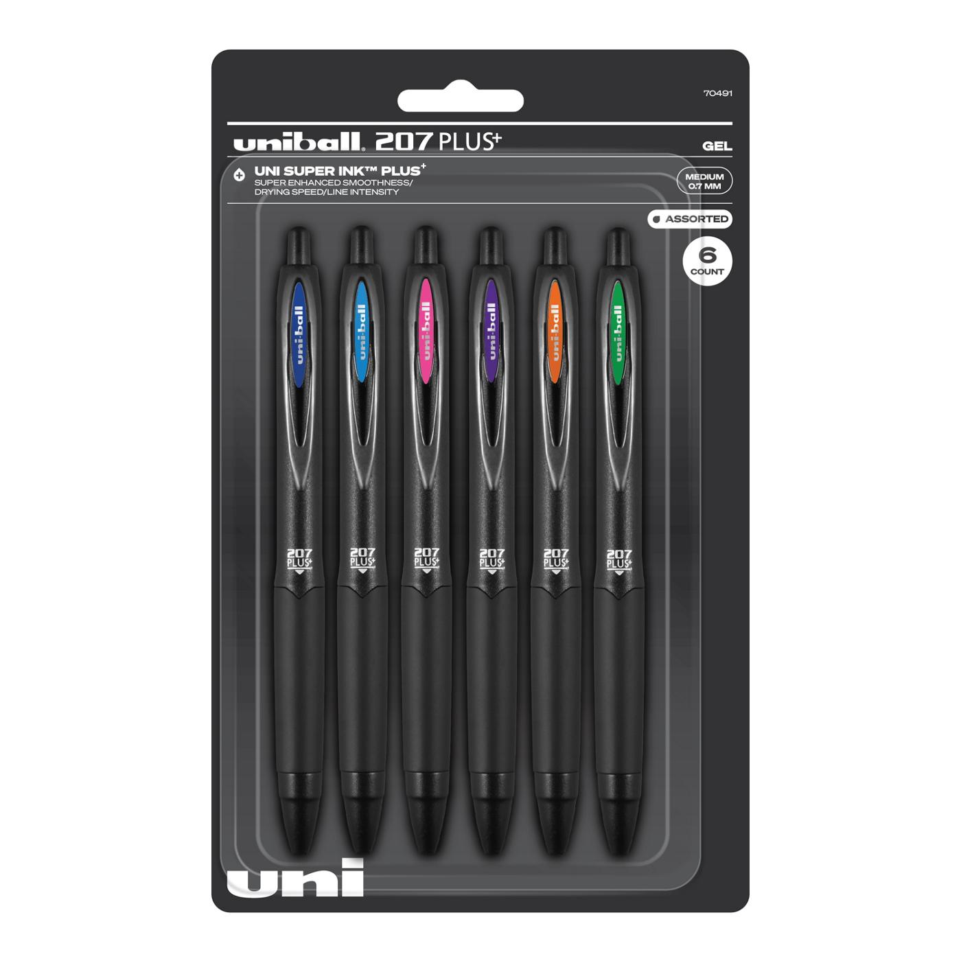 uniball 207 Plus+ 0.7mm Retractable Gel Pens - Assorted Ink; image 1 of 2