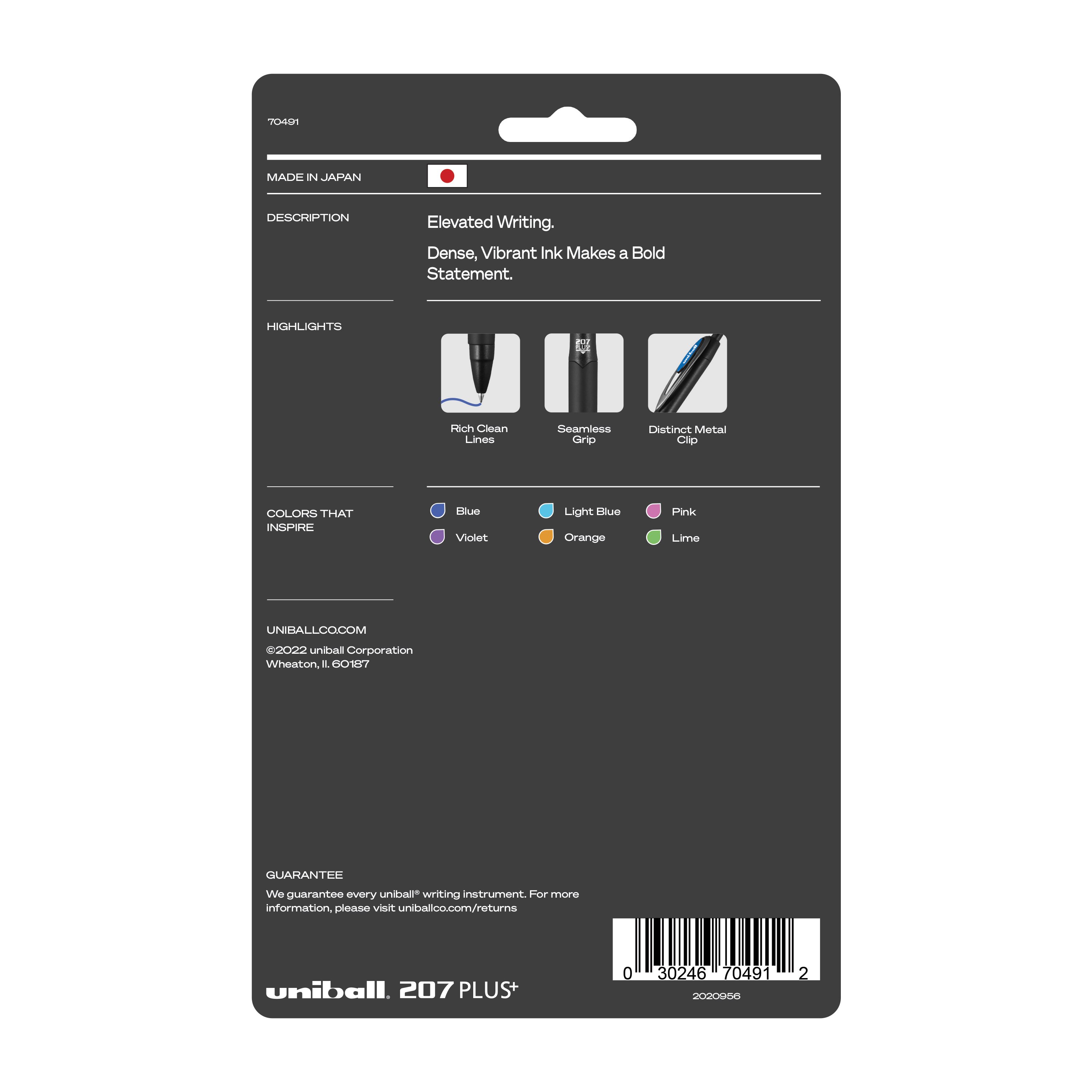 Ricariche Per Penna Uni-ball SIGNO 207 - 10 Refill UMR-87 Colore Blu
