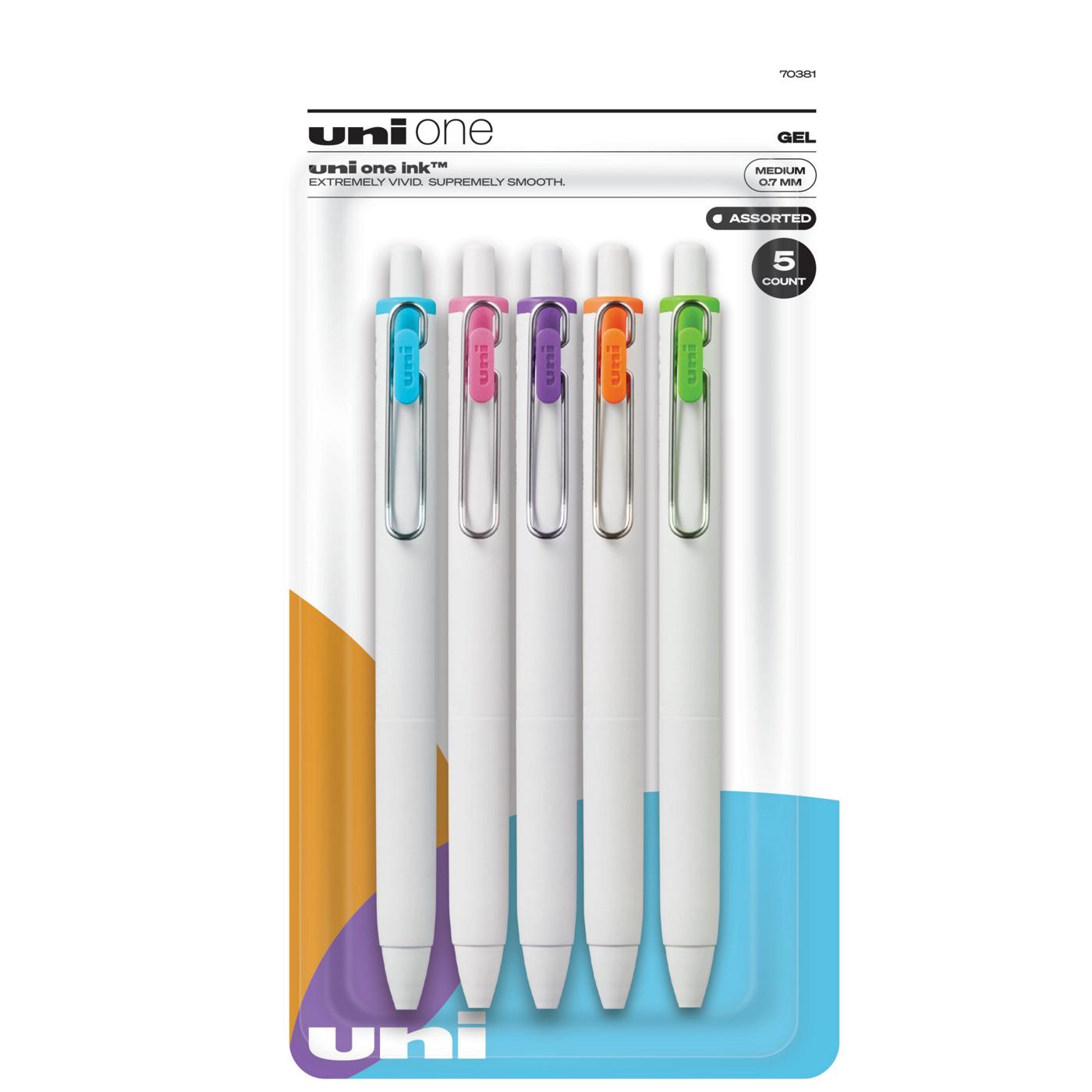 uniball One 0.7mm Retractable Gel Pens - Assorted Ink; image 1 of 10