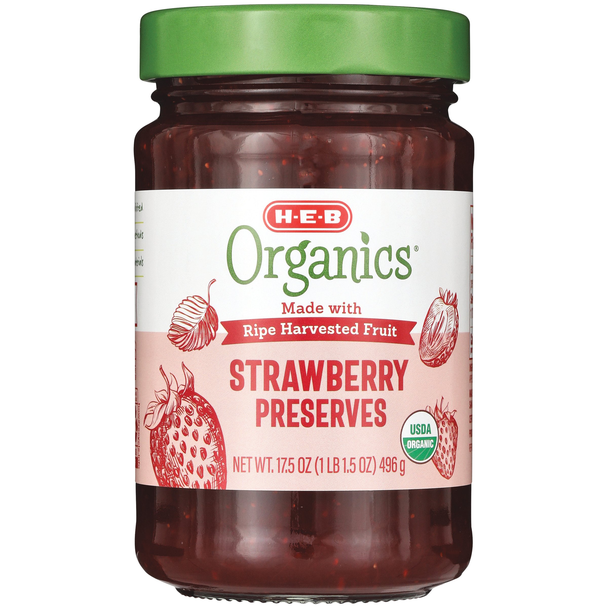 HEB Organics Strawberry Preserves Shop Jelly & jam at HEB