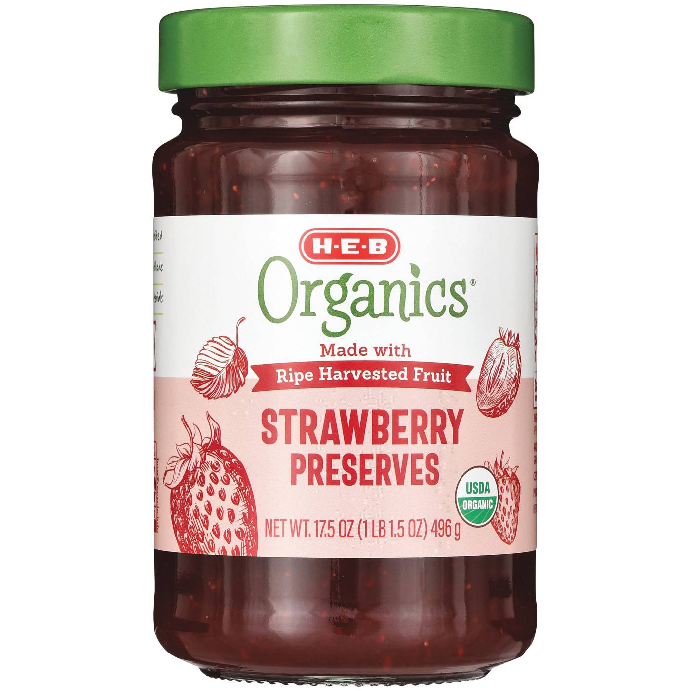 H-E-B Organics Strawberry Preserves; image 1 of 2