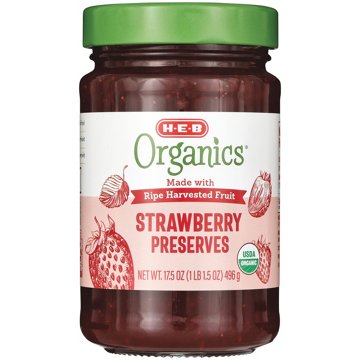 H-E-B Organics Strawberry Preserves, 17.5 oz