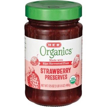 H-E-B Organics Strawberry Preserves, 17.5 oz