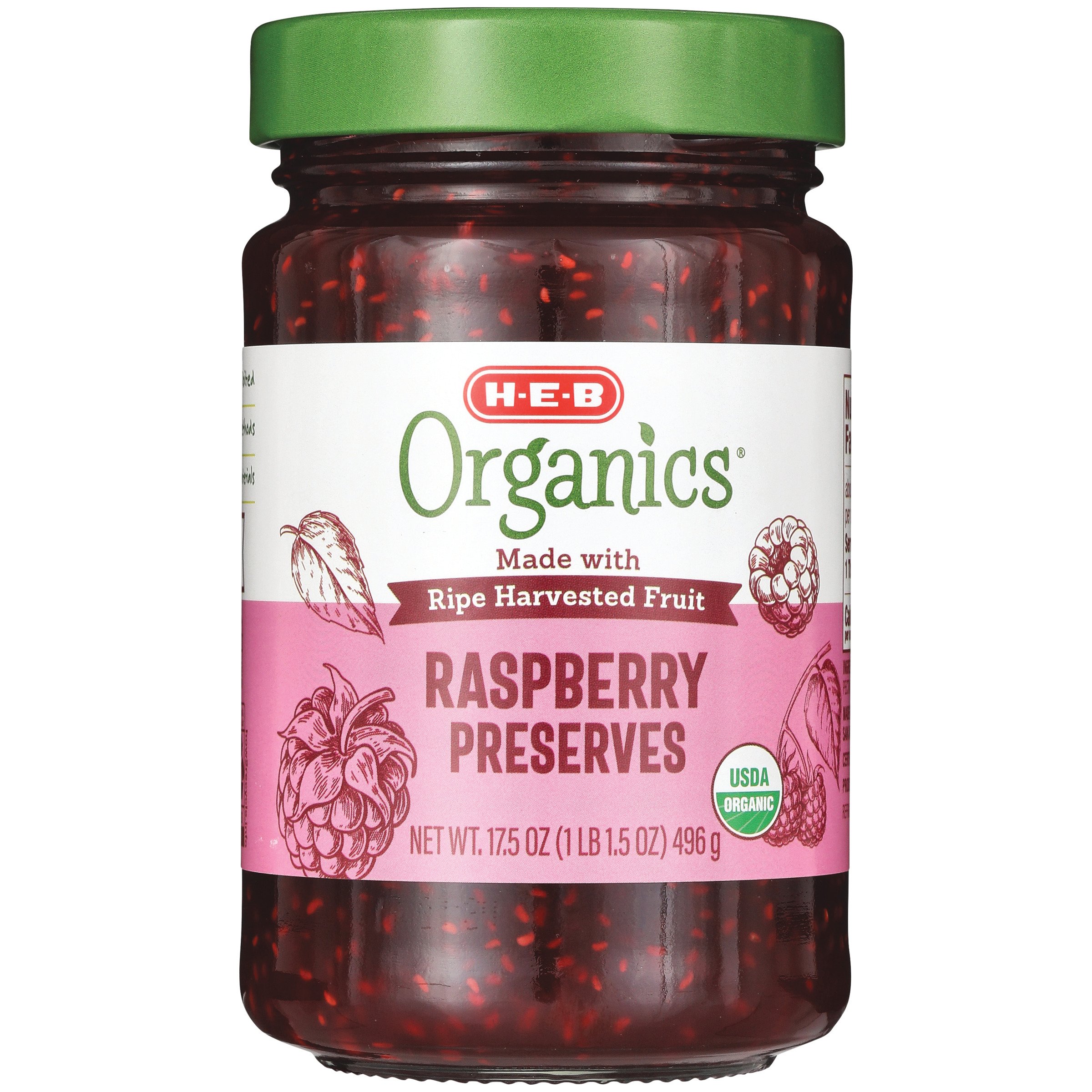 H-E-B Organics Raspberry Preserves - Shop Jelly & Jam At H-E-B