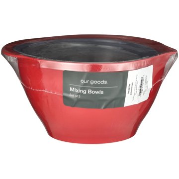 our goods Plastic Mixing Bowl Set, 3 pc