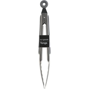our goods Stainless Steel Tongs, 9"