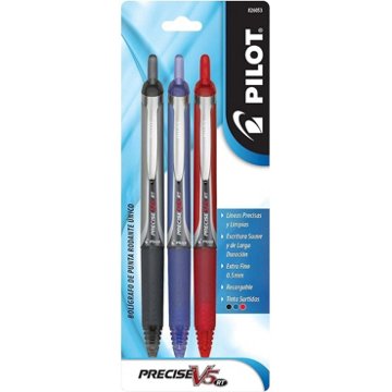 Pilot Precise V5 RT 0.5mm Rolling Ball Pens - Assorted Ink