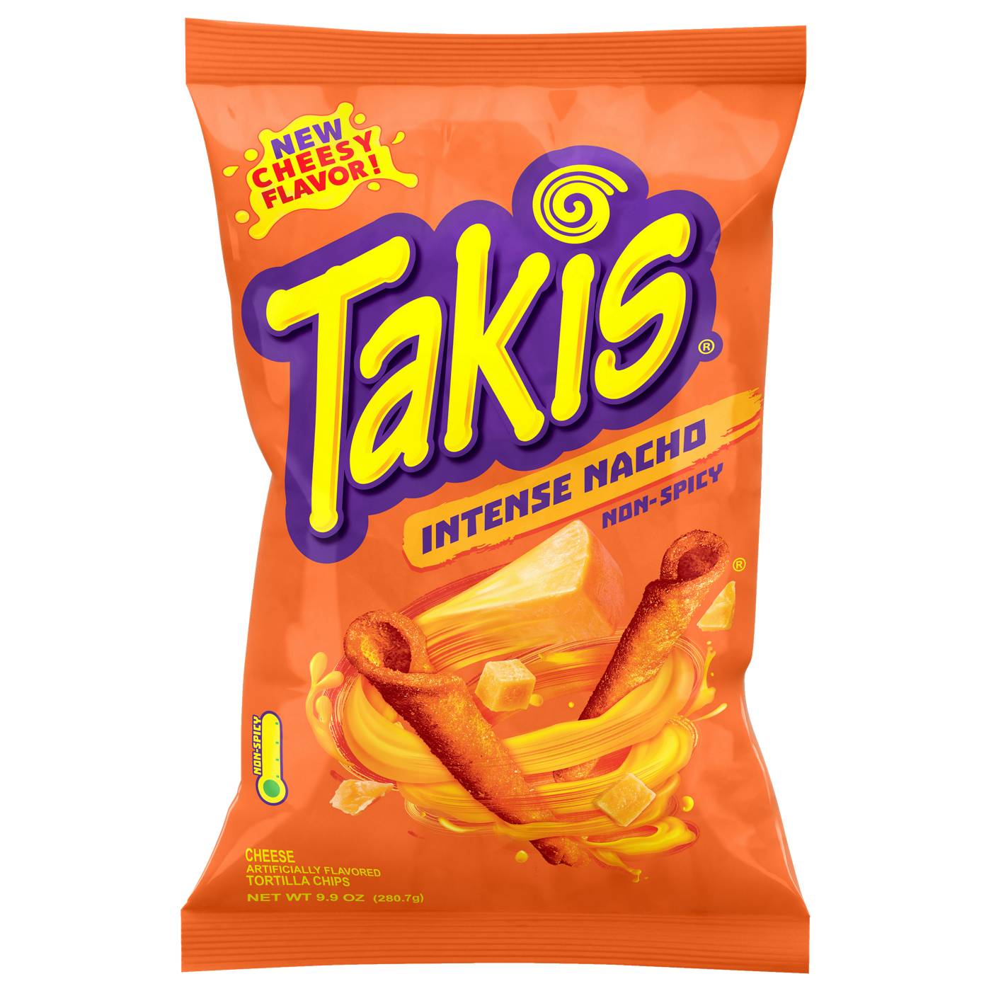 Takis Intense Nacho Cheese Rolled Tortilla Chips; image 1 of 4