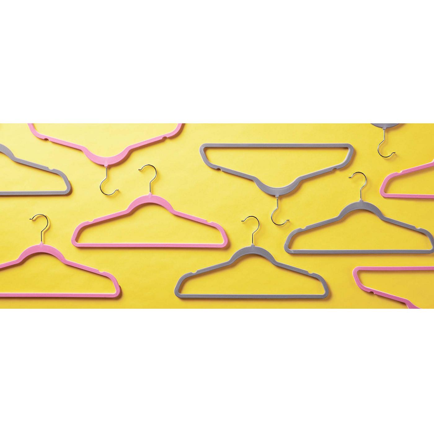 Destination Holiday Notched Velvet Hangers - Pink; image 3 of 3