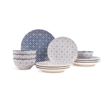 Brooklyn Steel Co. Mediterranean Collection Stoneware Dinnerware Set, 12 pc