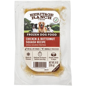 Heritage Ranch by H-E-B Frozen Dog Food - Chicken & Butternut Squash, 8 oz