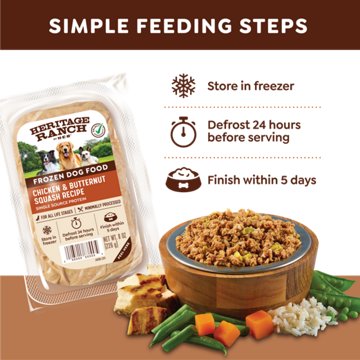 Heritage Ranch by H-E-B Frozen Dog Food - Chicken & Butternut Squash, 8 oz