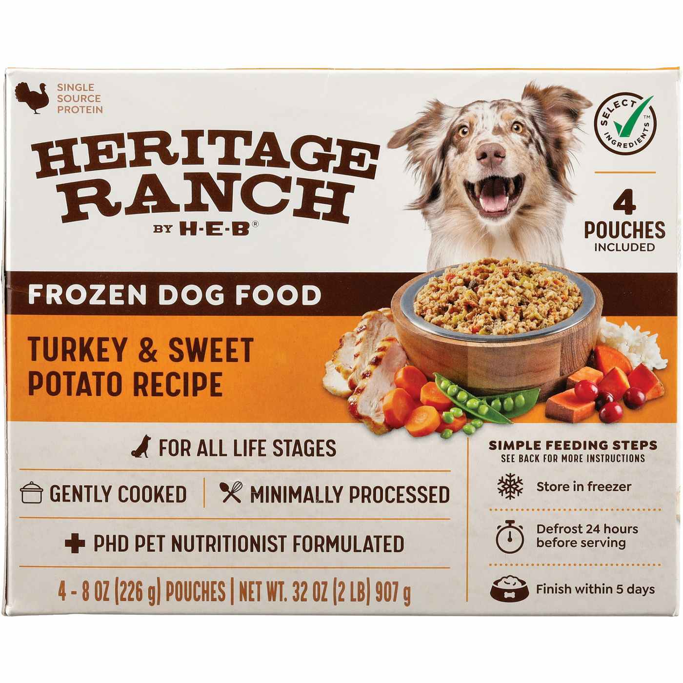 Heritage Ranch by H-E-B Frozen Dog Food Value Pack - Turkey & Sweet Potato; image 1 of 2