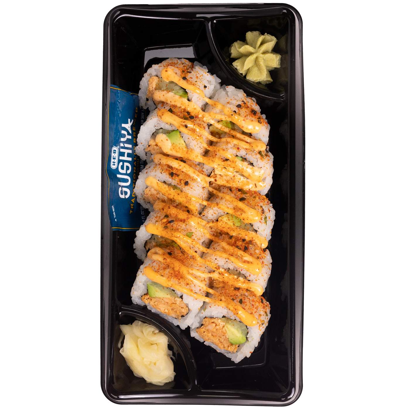 H-E-B Sushiya Blackened Salmon Sushi Roll; image 1 of 3