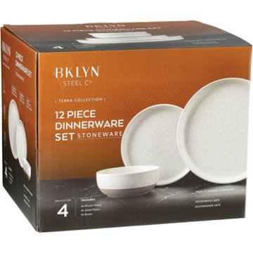 Brooklyn Steel Co. Terra Collection Stoneware Dinnerware Set, 12 pc