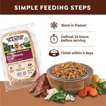 Heritage Ranch by H-E-B Frozen Dog Food Value Pack - Beef & Potatoes, 4 ct