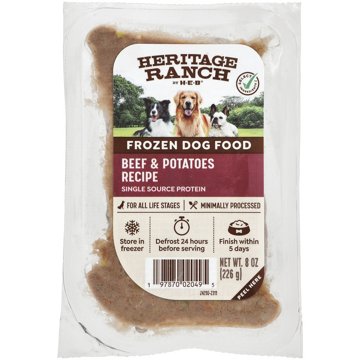 Heritage Ranch by H-E-B Frozen Dog Food – Beef & Potatoes, 8 oz