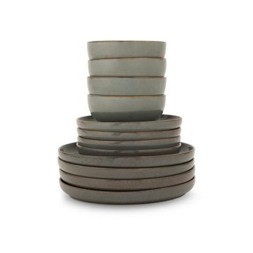 Brooklyn Steel Co. Hazel Collection Stoneware Dinnerware Set, 12 pc