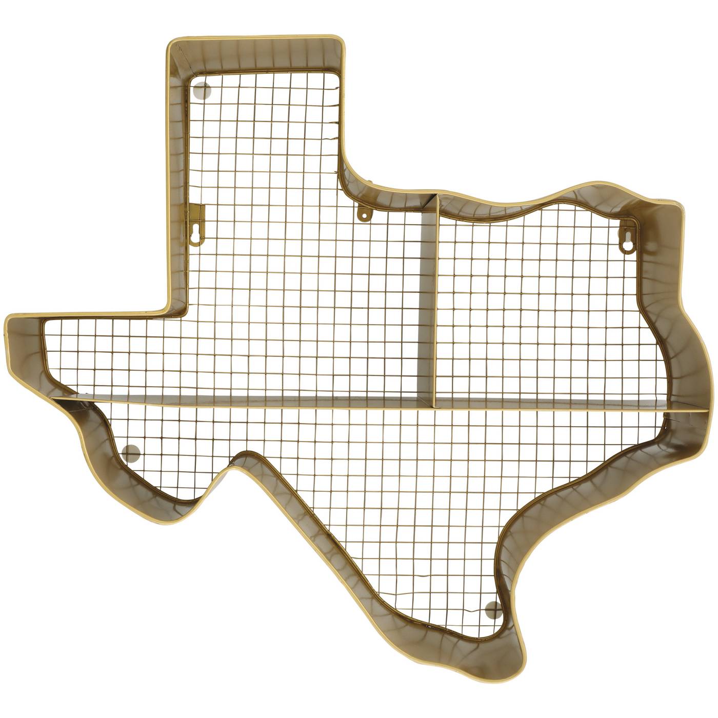 Destination Holiday Texas Shelf Wall Decor - Gold; image 1 of 3