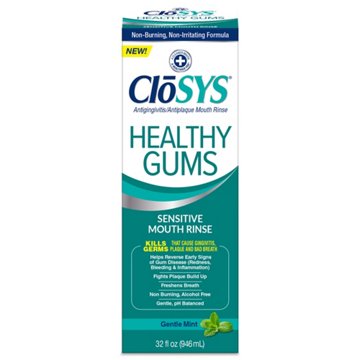 CloSYS Healthy Gums Sensitive Mouth Rinse - Gentle Mint, 32 oz