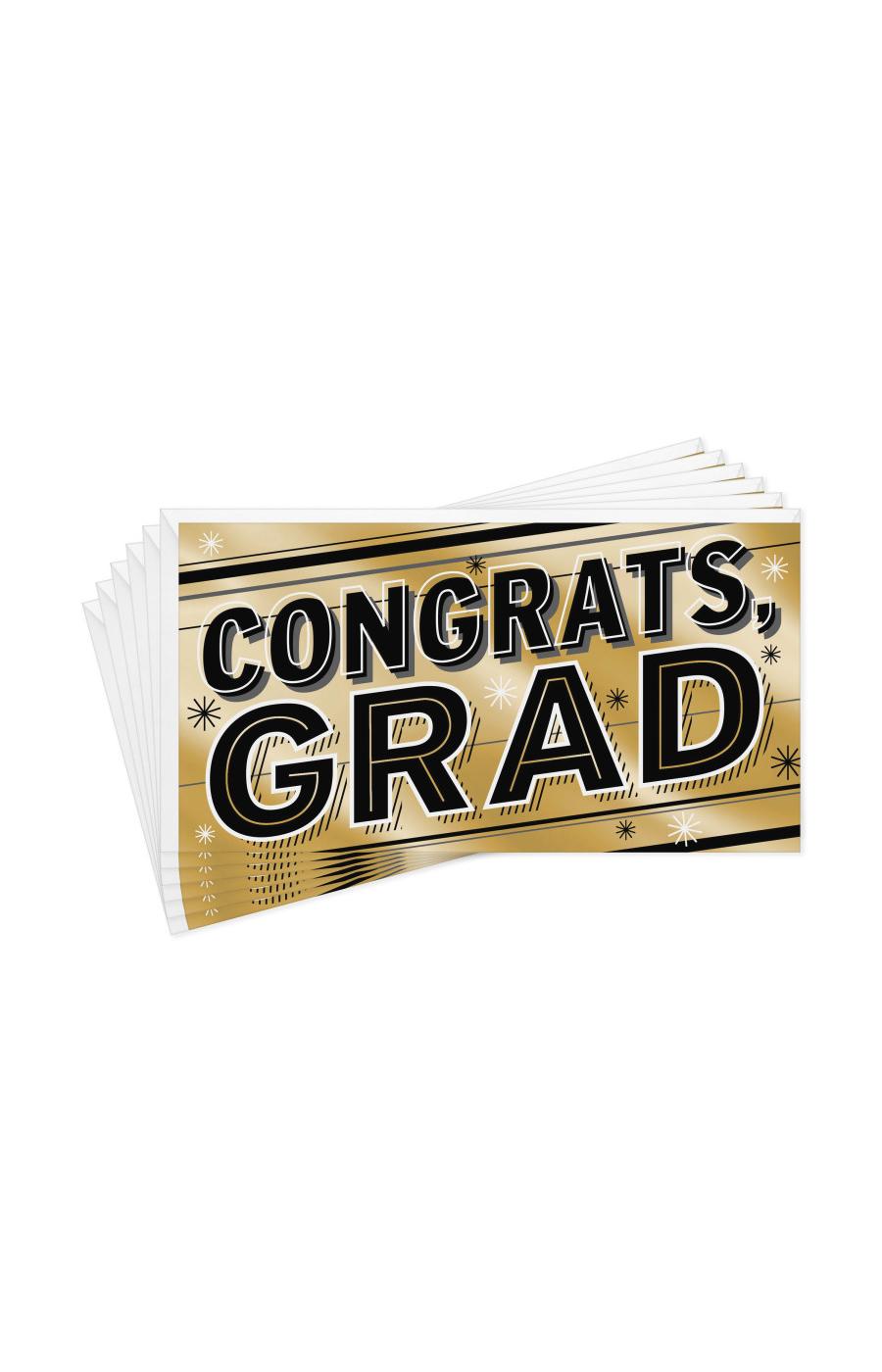 Hallmark Gold Foil Congrats Grad Money Holders or Gift Card Holders with Envelopes - S31, S16; image 1 of 6