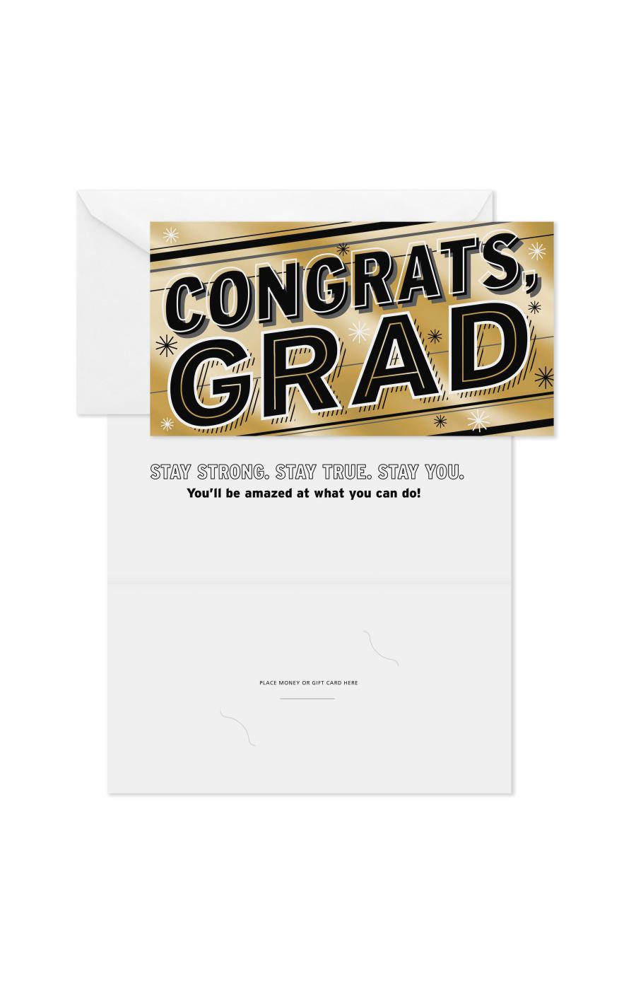 Hallmark Gold Foil Congrats Grad Money Holders or Gift Card Holders with Envelopes - S31, S16; image 5 of 6