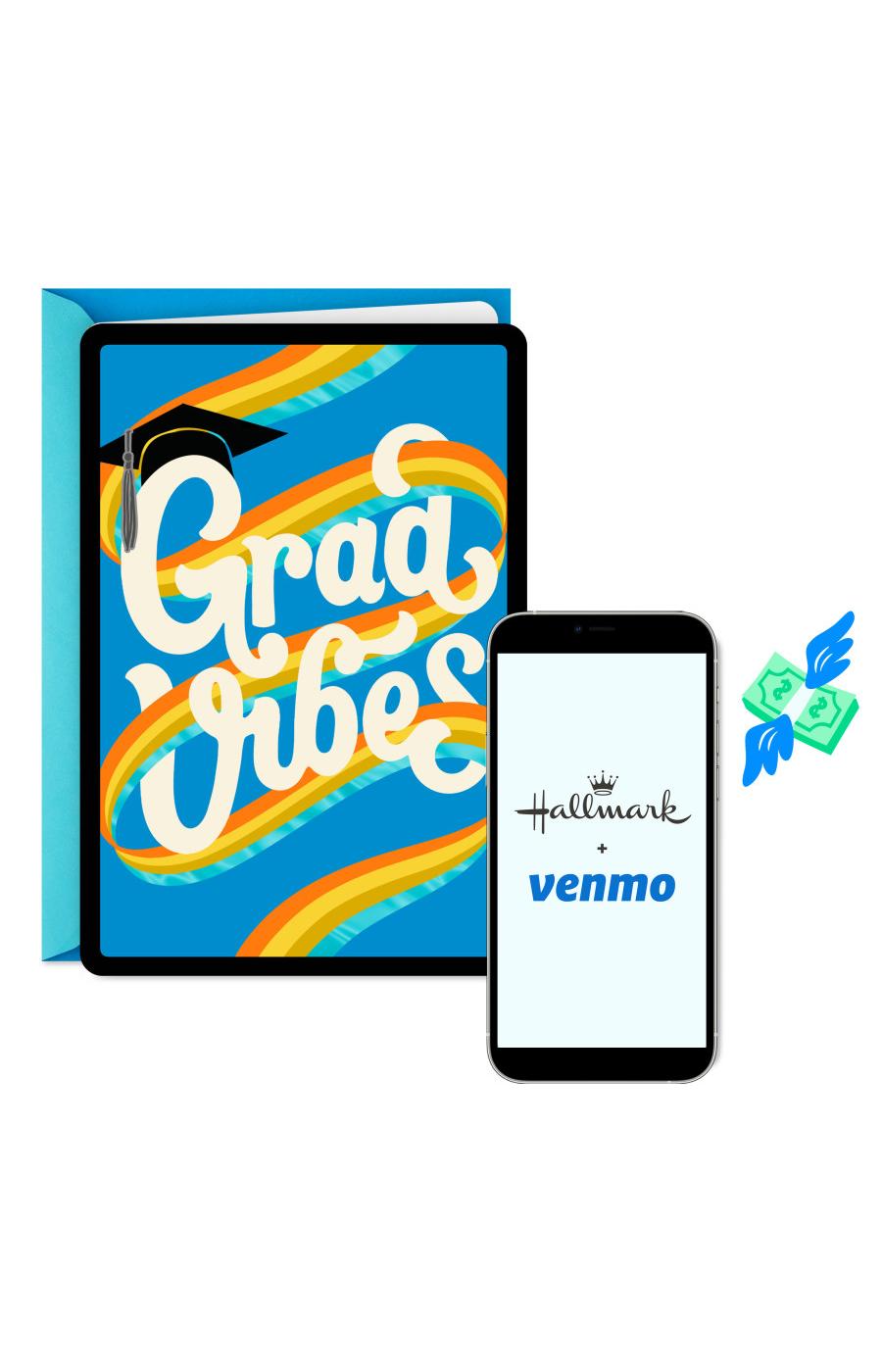 Hallmark Grad Vibes Venmo Graduation Card - S8, S4; image 1 of 8