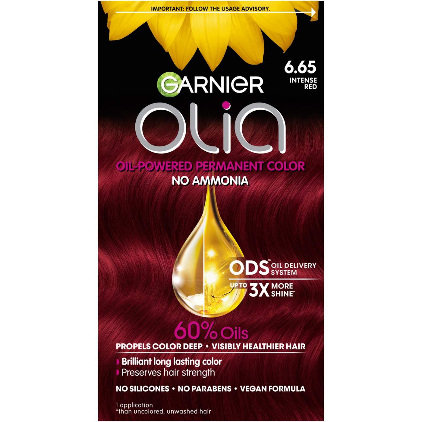 Garnier Olia Hair Color - 6.65 Intense Red; image 1 of 8