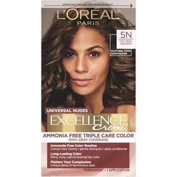 L'Oréal Paris Excellence Creme Universal Nudes Ammonia Free Permanent Hair Color - 5N Natural Brown
