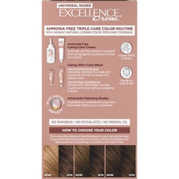 L'Oréal Paris Excellence Creme Universal Nudes Ammonia Free Permanent Hair Color - 5N Natural Brown
