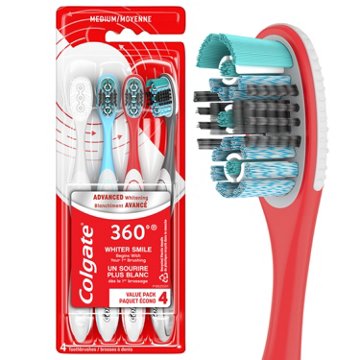 Colgate 360⁰ Advanced Optic White Toothbrushes - Medium