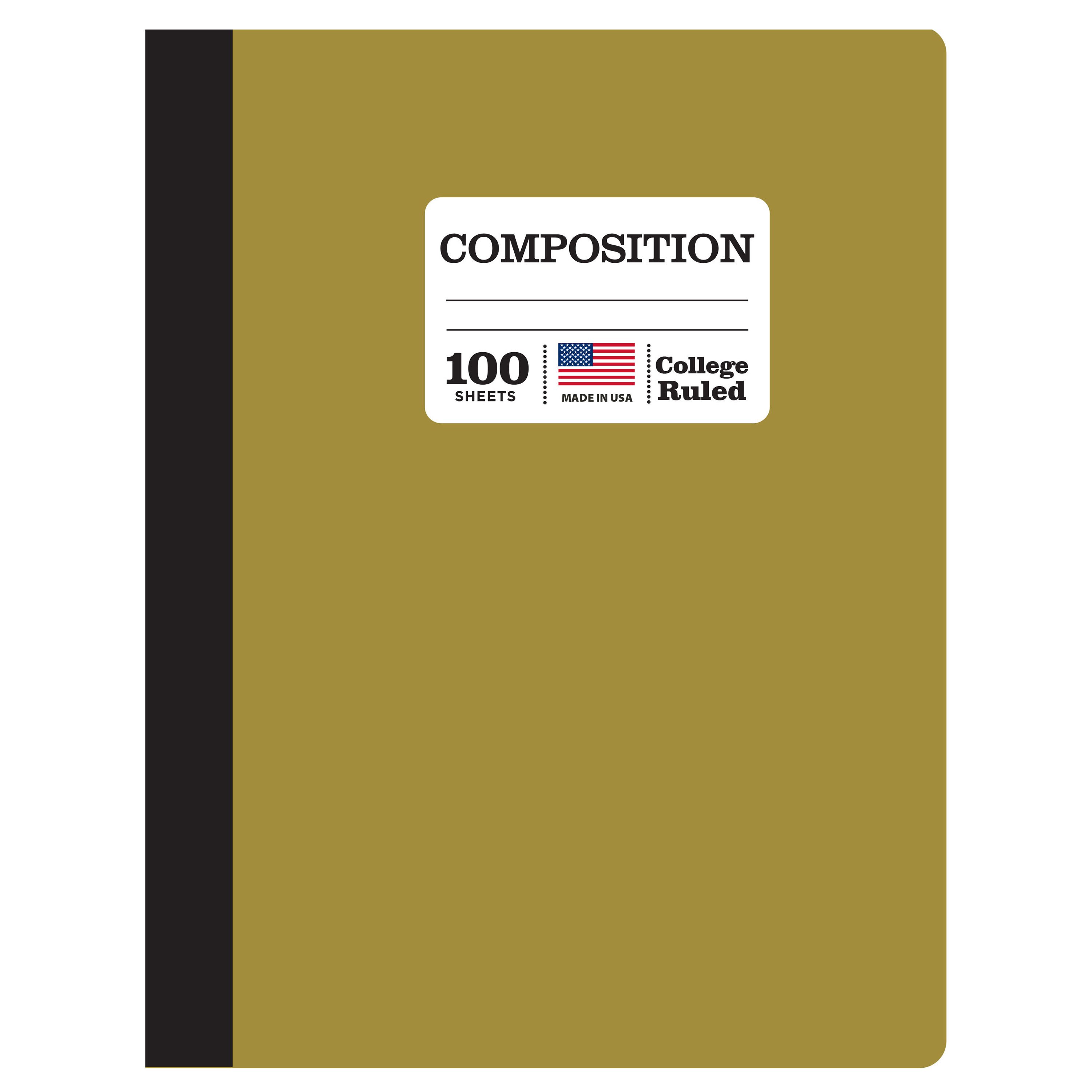 Norcom College Ruled Composition Notebook - Gold - Shop Notebooks at H-E-B