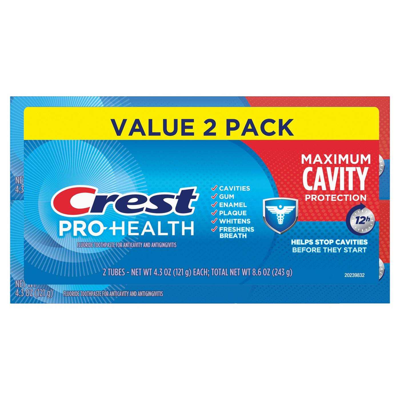 Crest Pro Health Maximum Cavity Protection Toothpaste - 2 pk; image 1 of 8