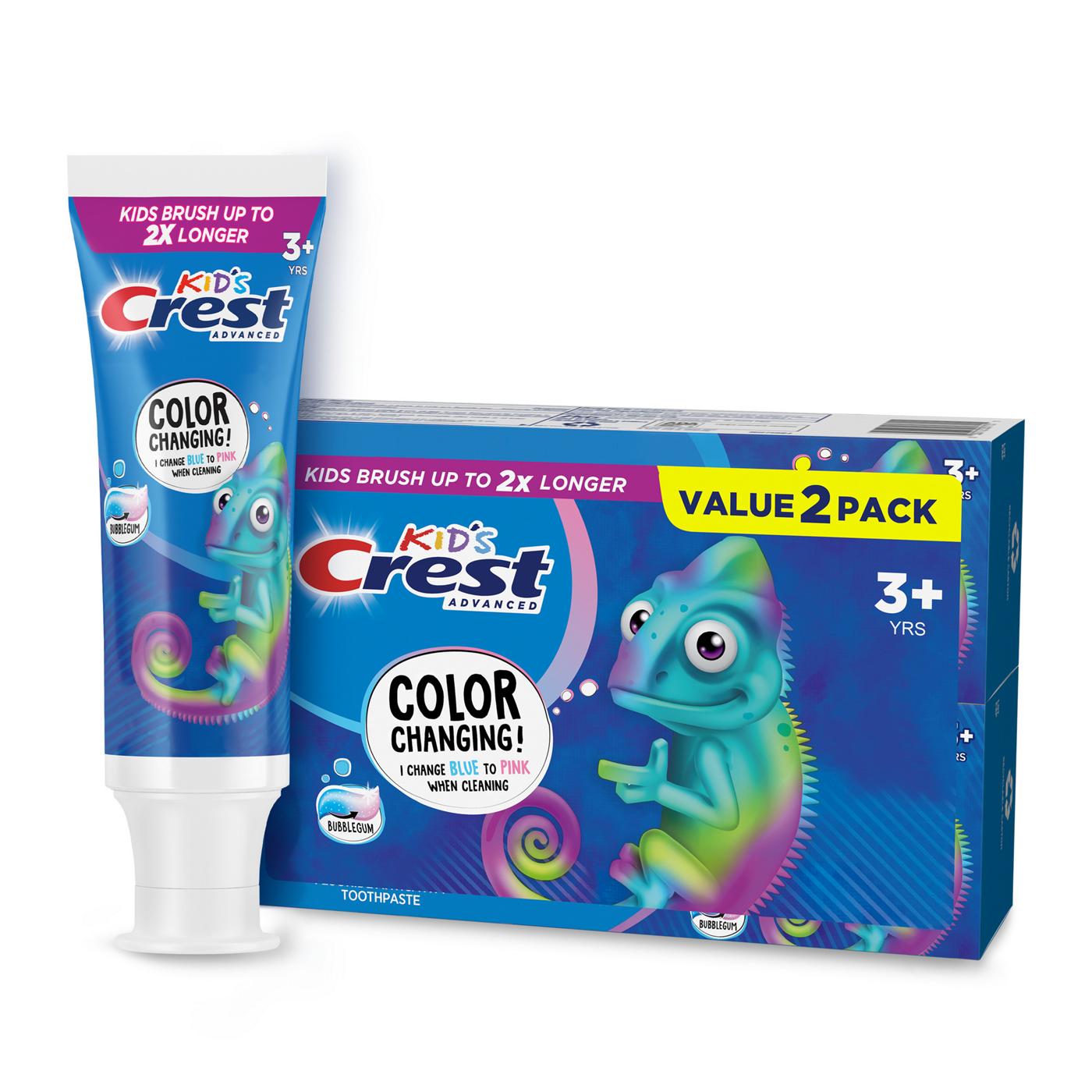 Crest Kid's Advanced Anticavity Toothpaste Bubblegum - Value Pack; image 2 of 8
