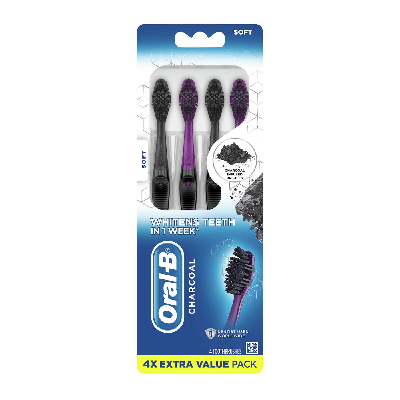 Oral-B Charcoal Toothbrush Soft - Value Pack; image 1 of 10