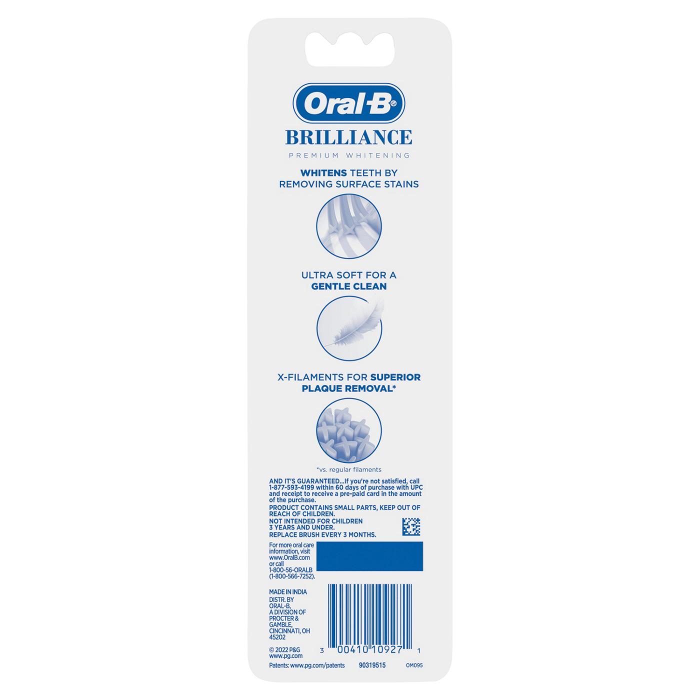 Oral-B Brilliance Toothbrush Black And Coral - Extra Soft; image 2 of 6