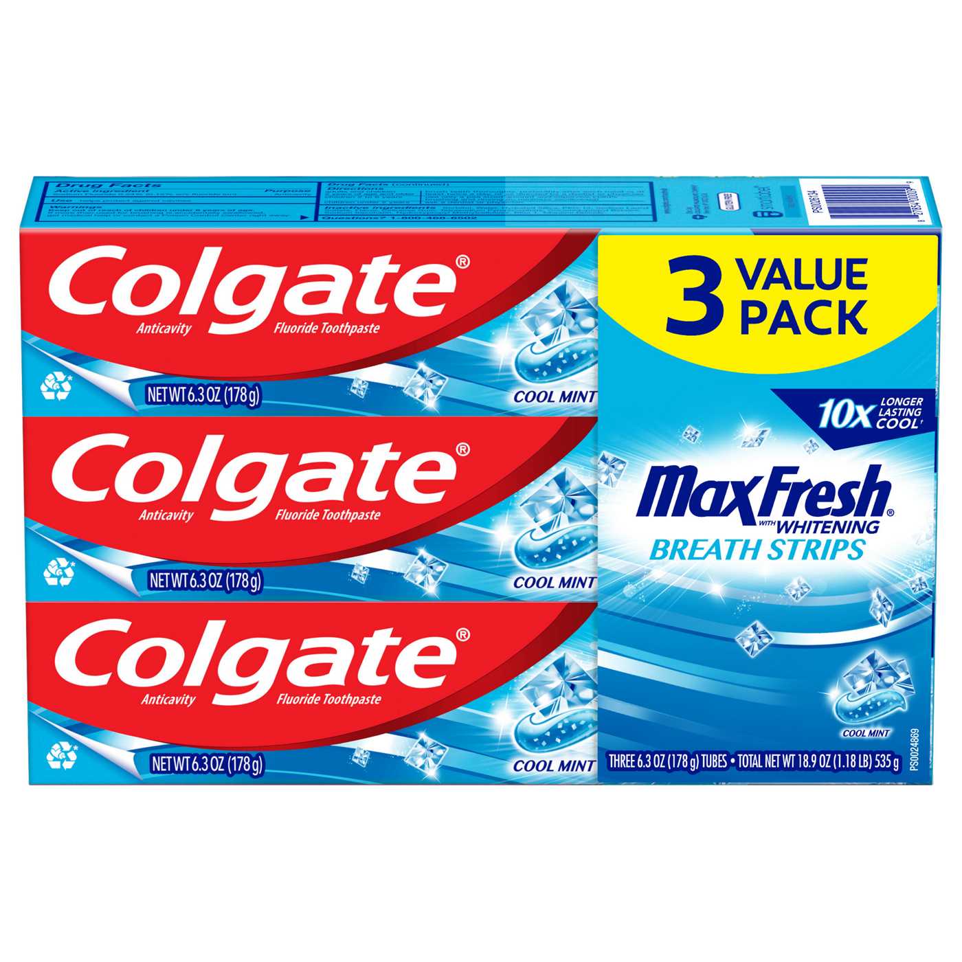 Colgate Max Fresh Whitening Anticavity Toothpaste - Cool Mint; image 1 of 2