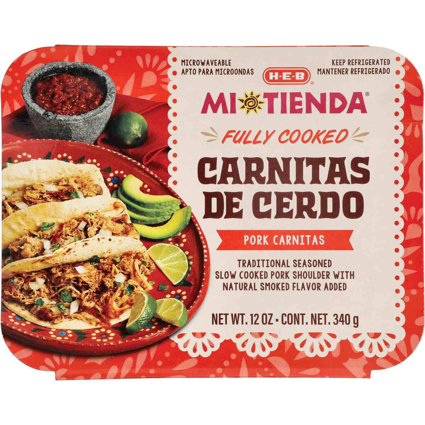 H-E-B Mi Tienda Fully Cooked Seasoned Pork Carnitas de Cerdo; image 1 of 3