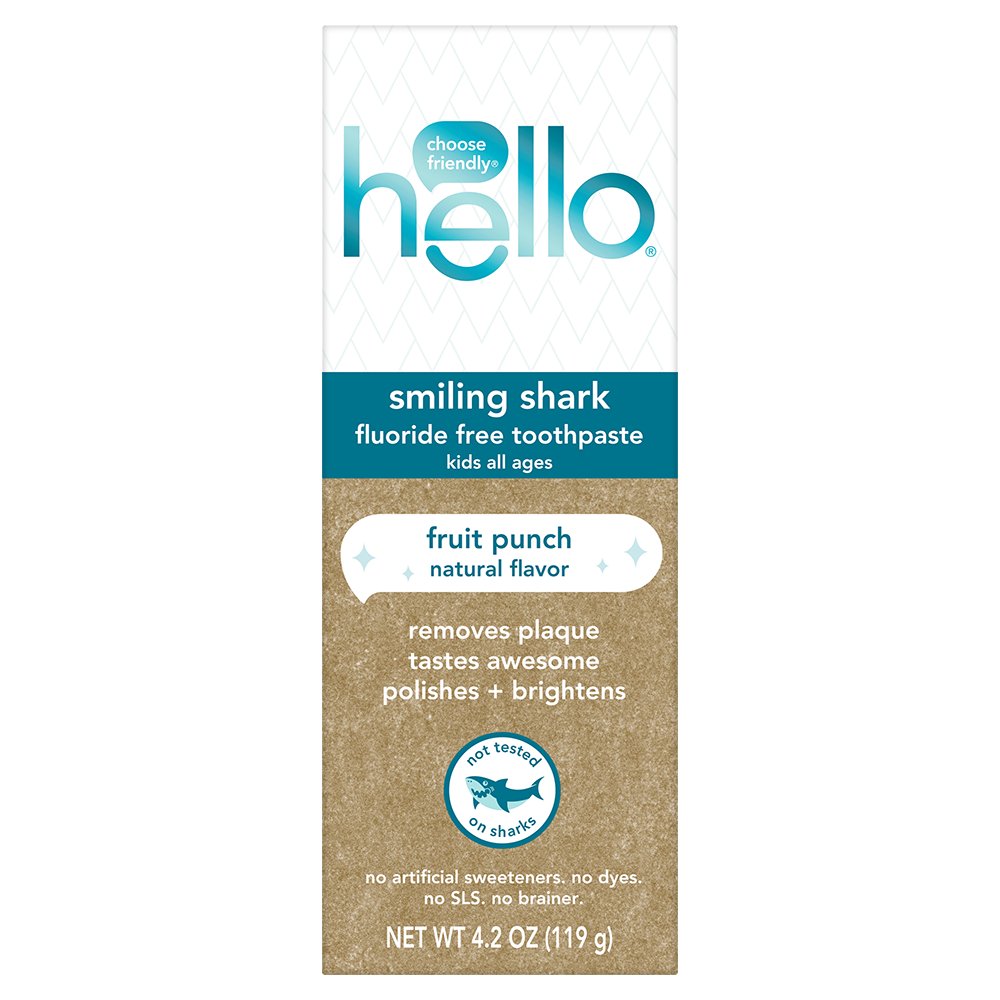 hello Smiling Shark Fluoride Free Toothpaste - Fruit Punch - Shop ...