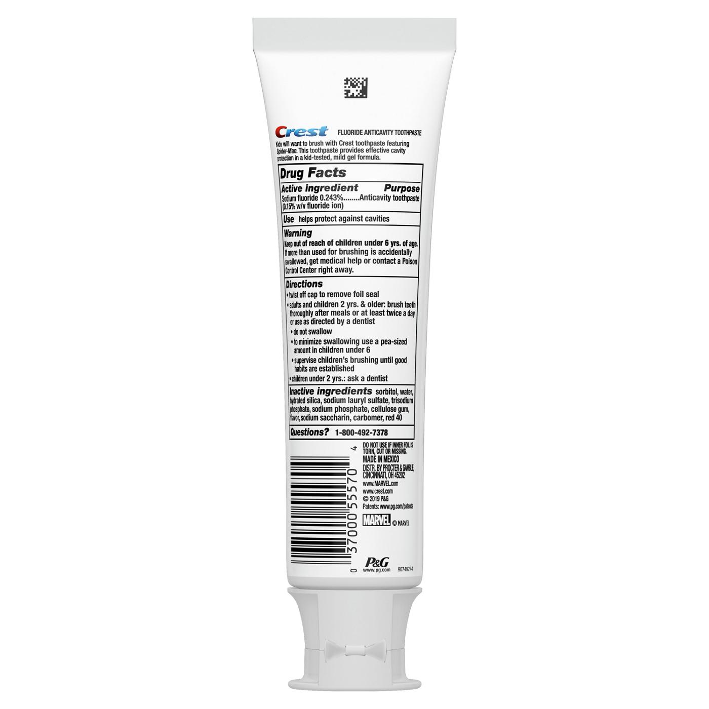 Crest Kids Spiderman Anticavity Toothpaste - Strawberry ; image 5 of 6