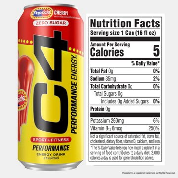 C4 Performance Zero Sugar Energy Drink - Cherry Popsicle