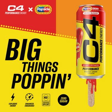 C4 Performance Zero Sugar Energy Drink - Cherry Popsicle