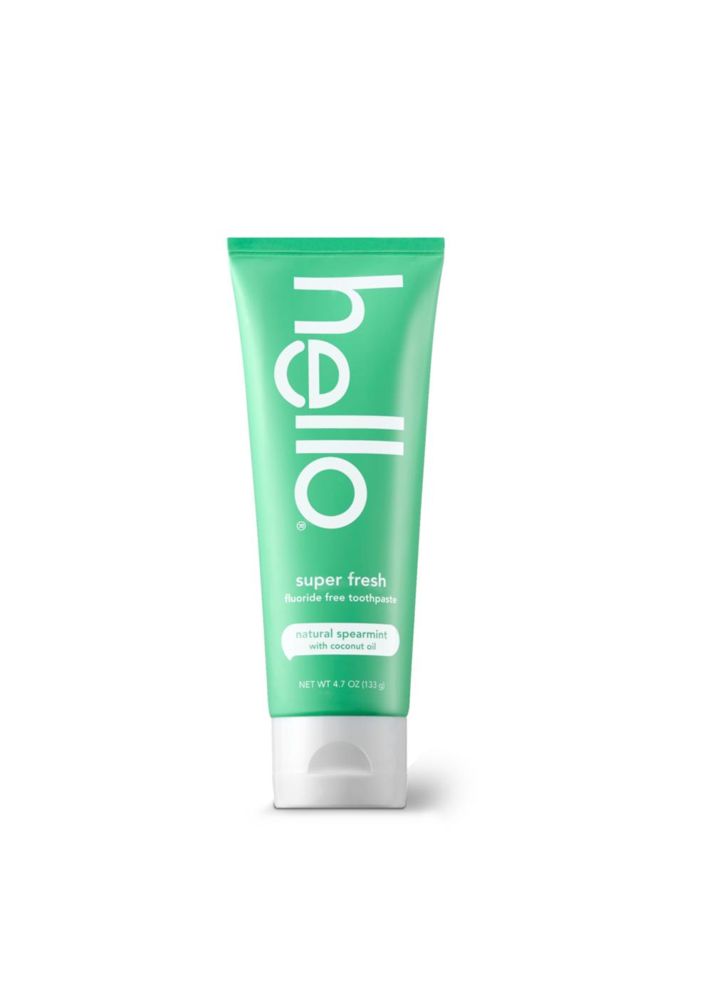 Hello Super Fresh Fluoride Free Toothpaste - Natural Spearmint; image 2 of 4