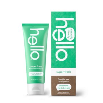 hello Super Fresh Fluoride Free Toothpaste - Natural Spearmint