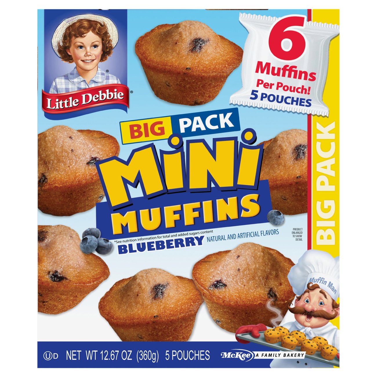 LITTLE DEBBIE Blueberry Mini Muffins Big Pack Shop Snack cakes at HEB