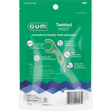 GUM Twisted Mint Floss Picks, 90 ct