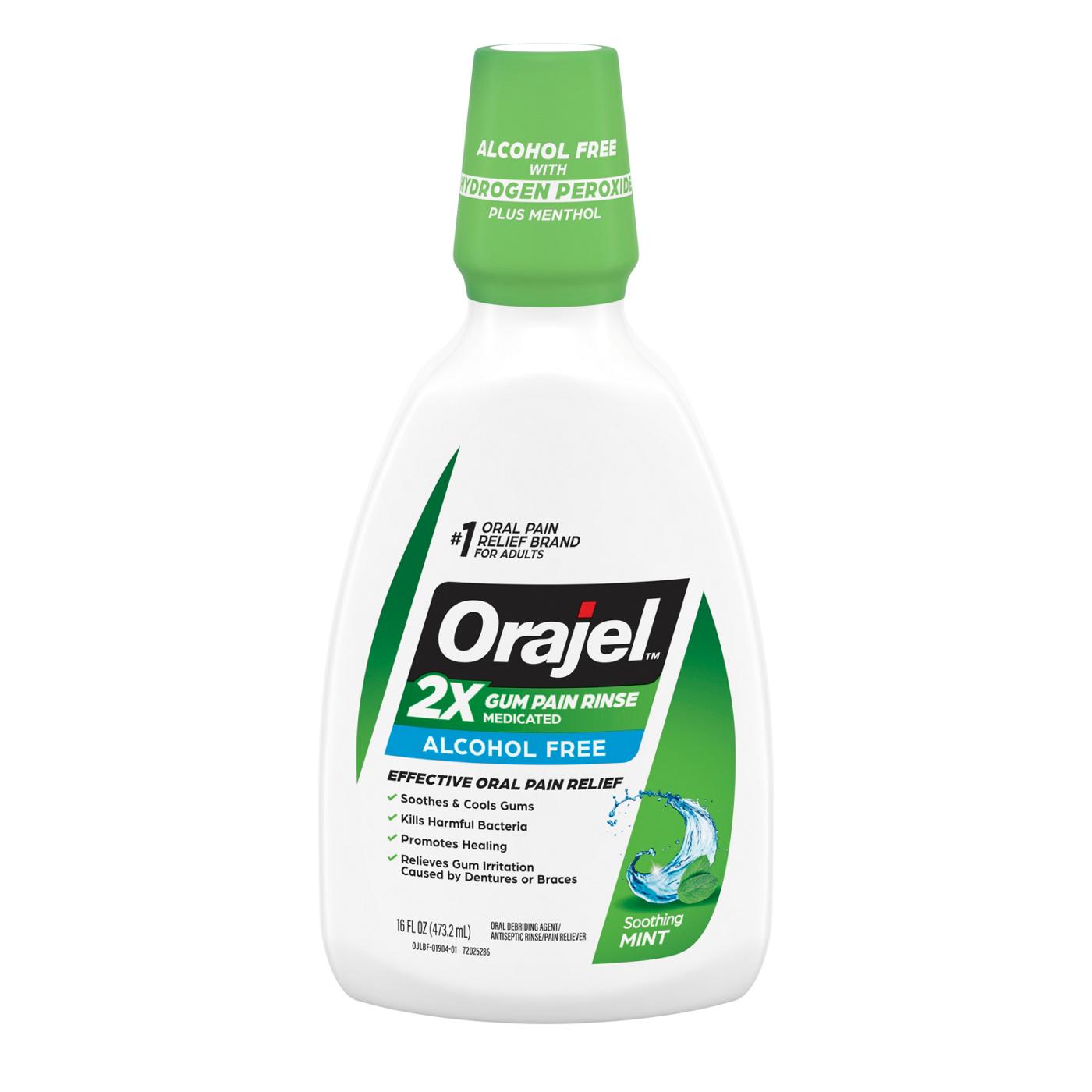 Orajel Medicated Gum Pain Rinse - Soothing Mint; image 1 of 2