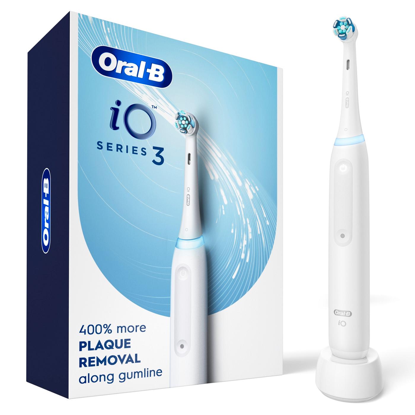 Oral-B iO Series 3 Rechargeable Toothbrush - White; image 1 of 10