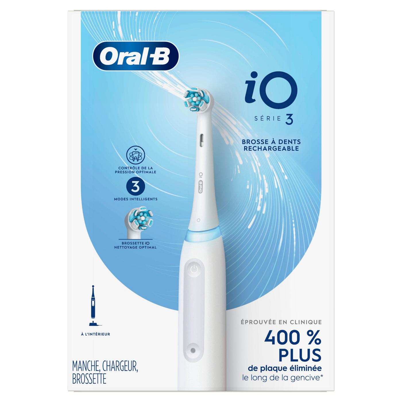 Oral-B iO Series 3 Rechargeable Toothbrush - White; image 5 of 10