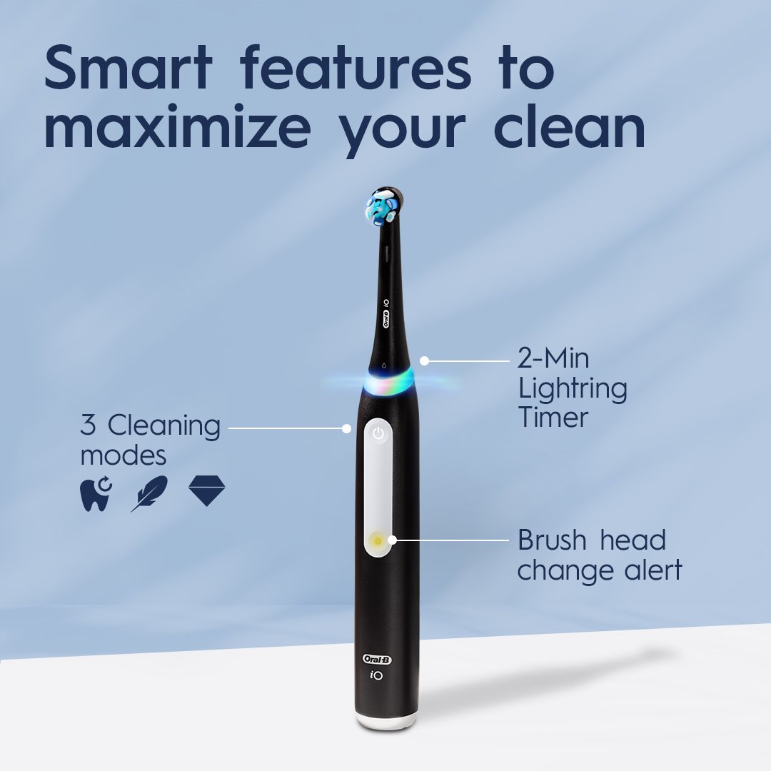 Oral-B iO Series 6 ホワイト 本体 Oral-B iO Series 6 Electric Toothbrush, Gray Opal, with AI